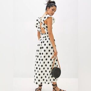 Anthropologie Polka Dot Maxi Dress